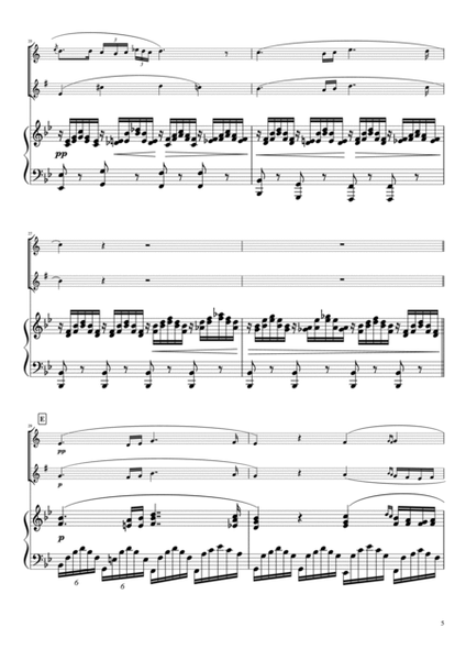 "Ave Maria" (Bdur) Piano trio / Tenor Sax & Baritone Sax duet