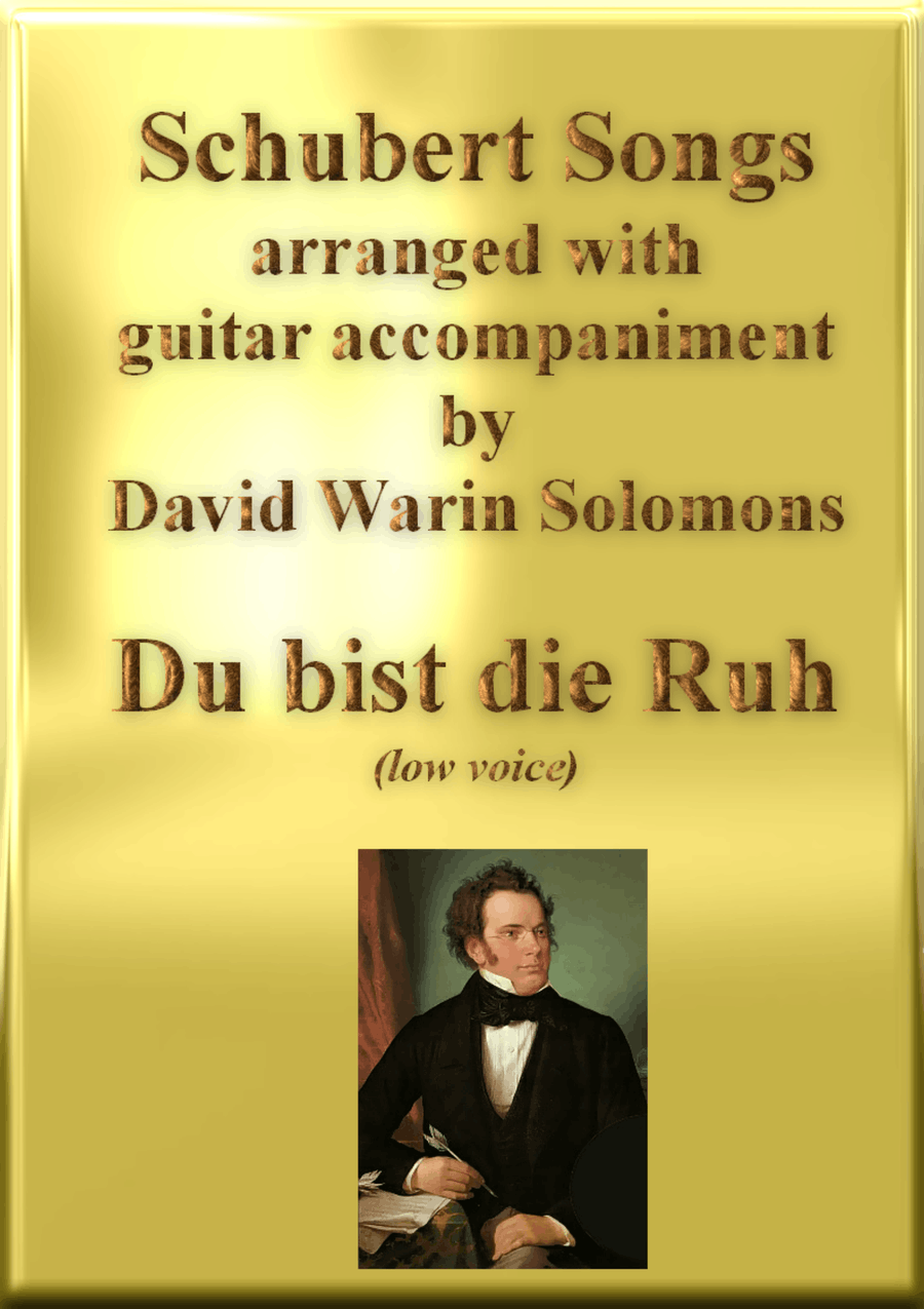 Du bist die Ruh low voice and guitar Acoustic Guitar scores gallery preview page 1
