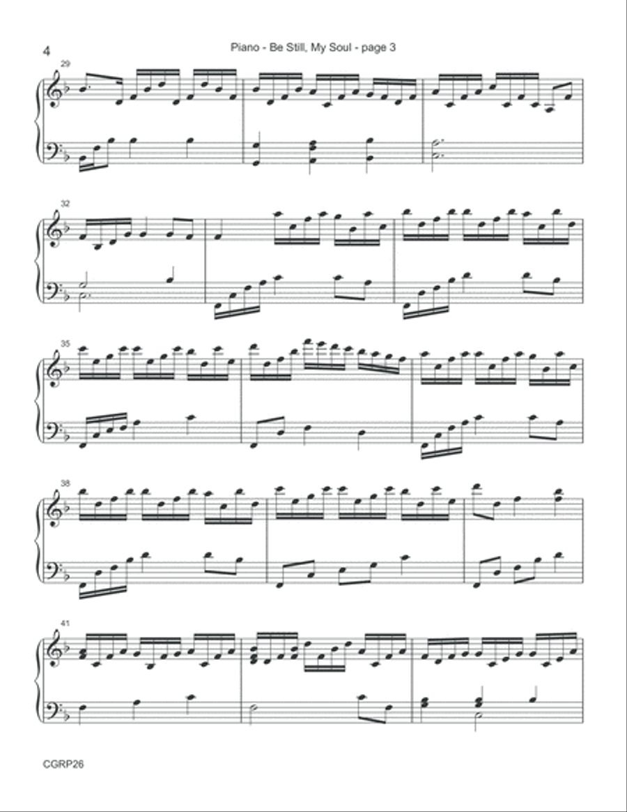 Be Still, My Soul - Instrumental Parts Piano scores gallery preview page 4