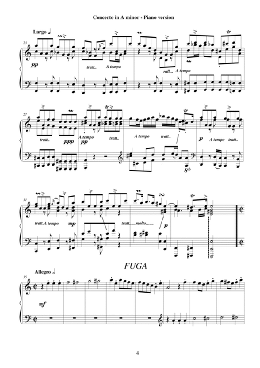 Scarlatti A - Concerto in A minor - Piano version image number null