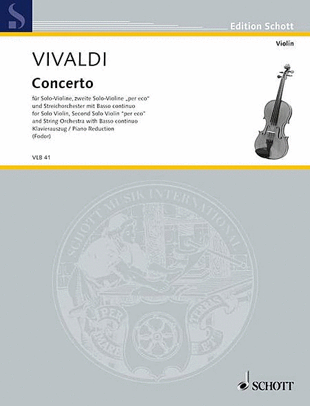 Concerto in A Major for 3 Violins Strings and Basso Continuo "Per eco" RV552