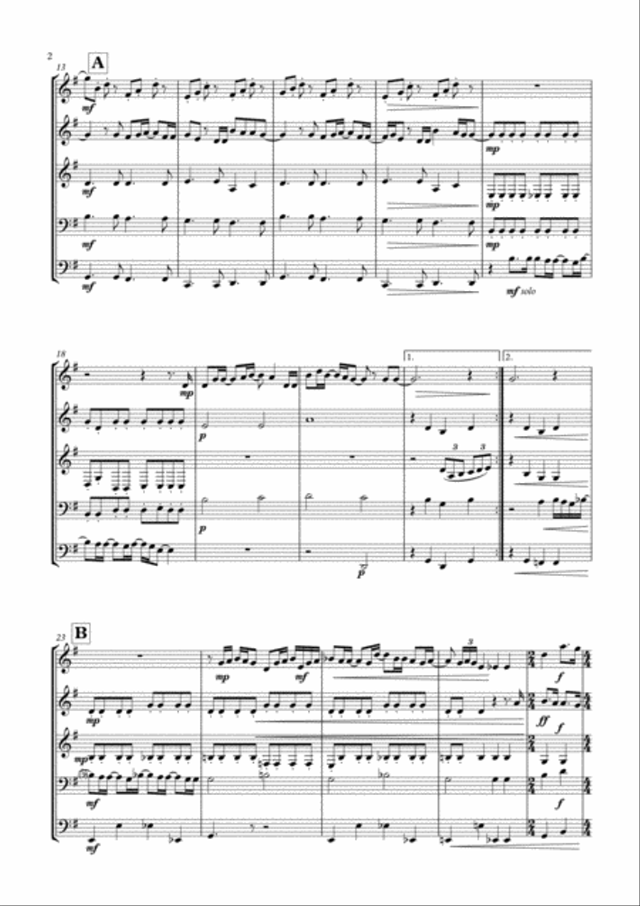 A Moment Like This Brass Ensemble scores gallery preview page 2
