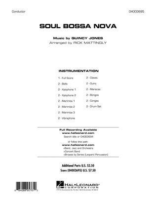 Book cover for Soul Bossa Nova - Full Score