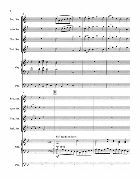 Three American Hymns for Saxophone Quartet and Organ image number null