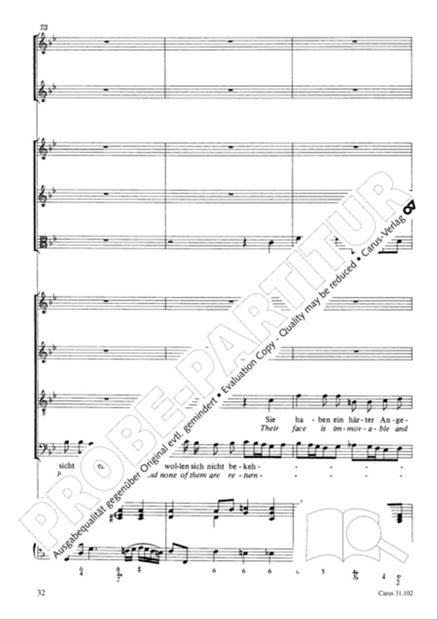 Lord God, your eyes are seeing truth in trusting (Herr, deine Augen sehen nach dem Glauben) ATB scores gallery preview page 33