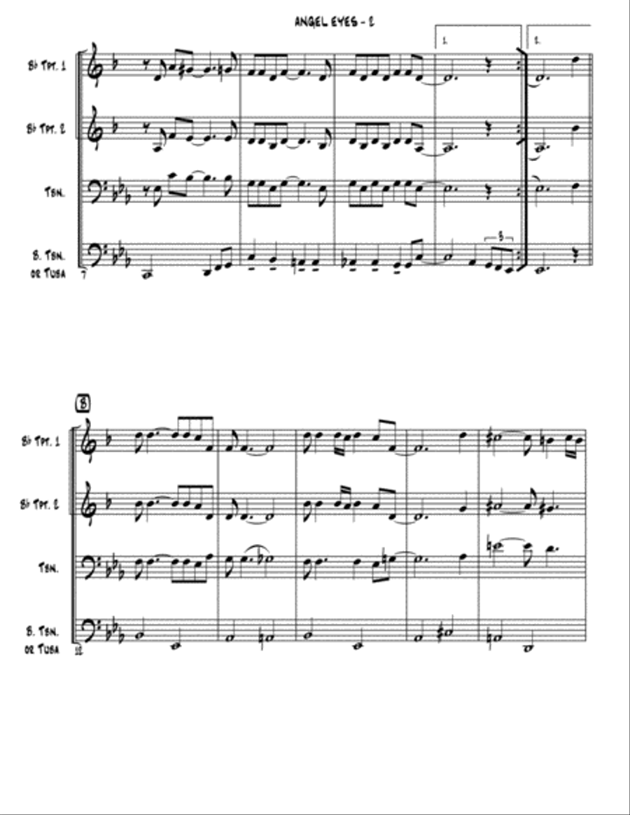 Angel Eyes Brass Ensemble scores gallery preview page 3