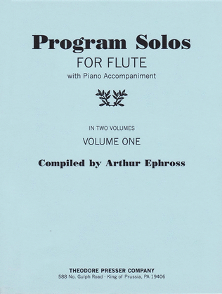 Book cover for Program Solos For Flute