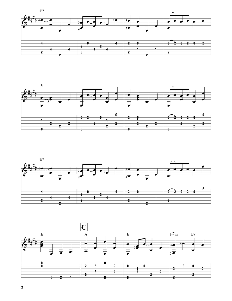 Rudolph The Red-Nosed Reindeer Guitar Solo scores gallery preview page 2