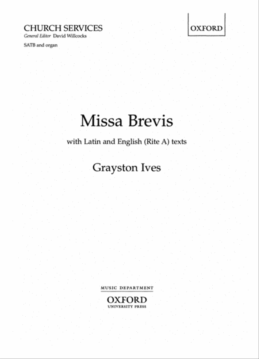 Missa Brevis 4-Part scores gallery preview page 1