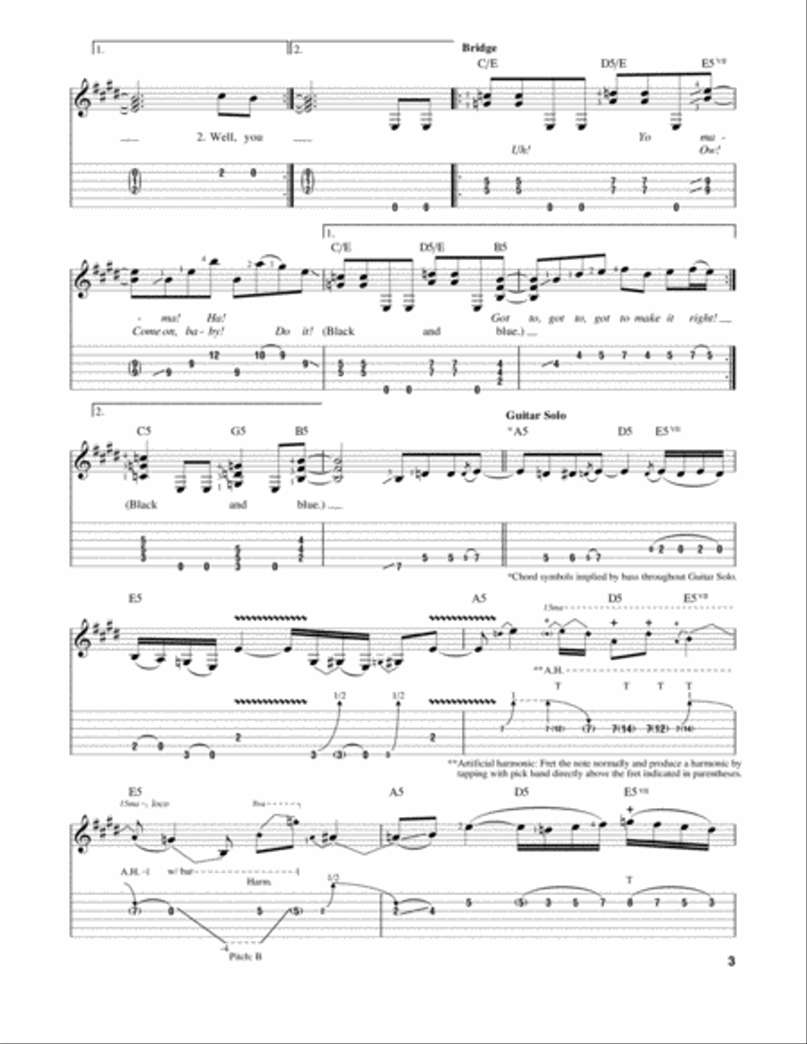 Black And Blue Acoustic Guitar scores gallery preview page 3