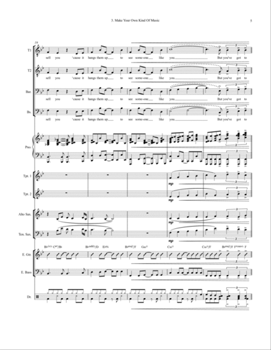 Make Your Own Kind Of Music Large Ensemble scores gallery preview page 5