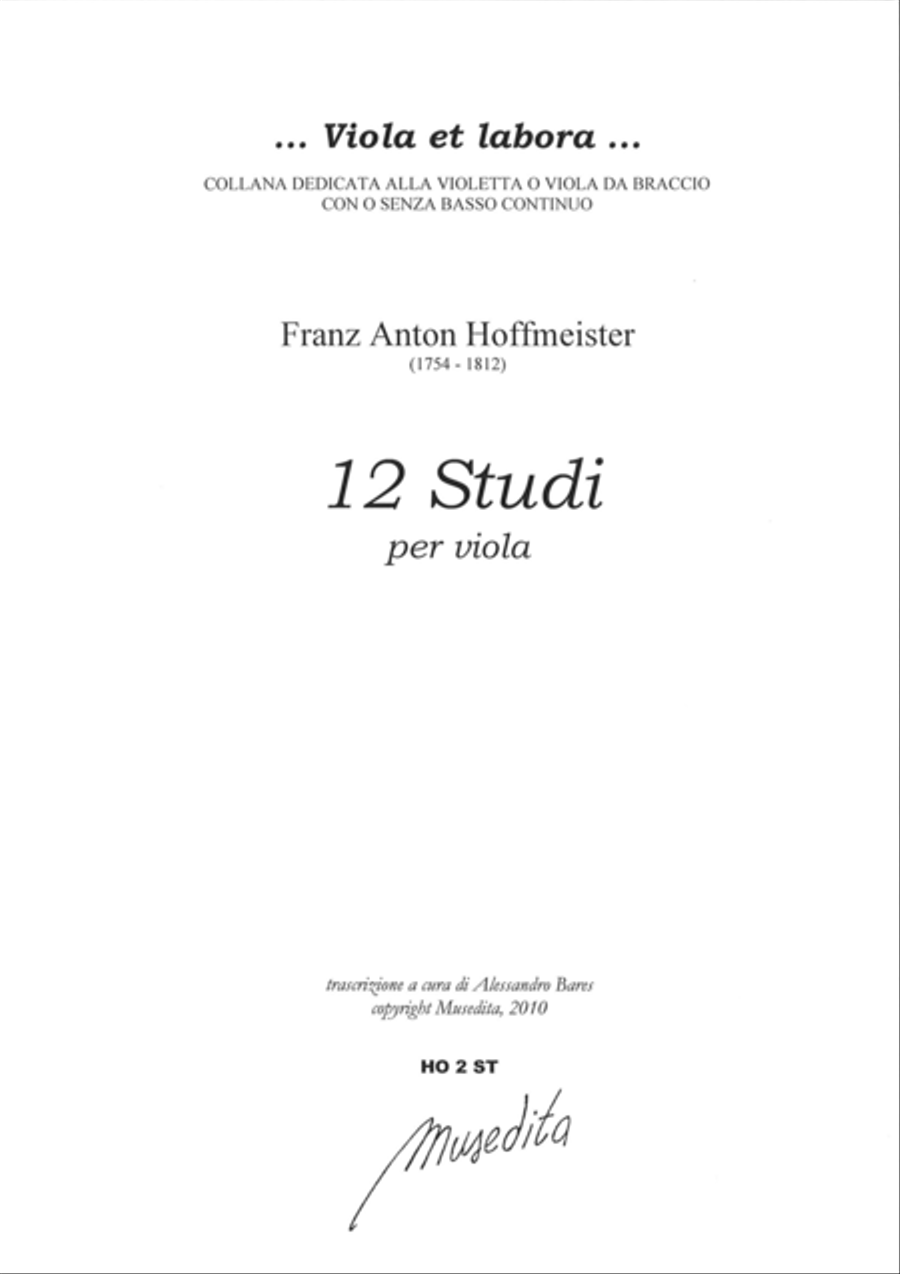 Studi (Leipzig, inizio XIX sec.) Viola Solo scores gallery preview page 1