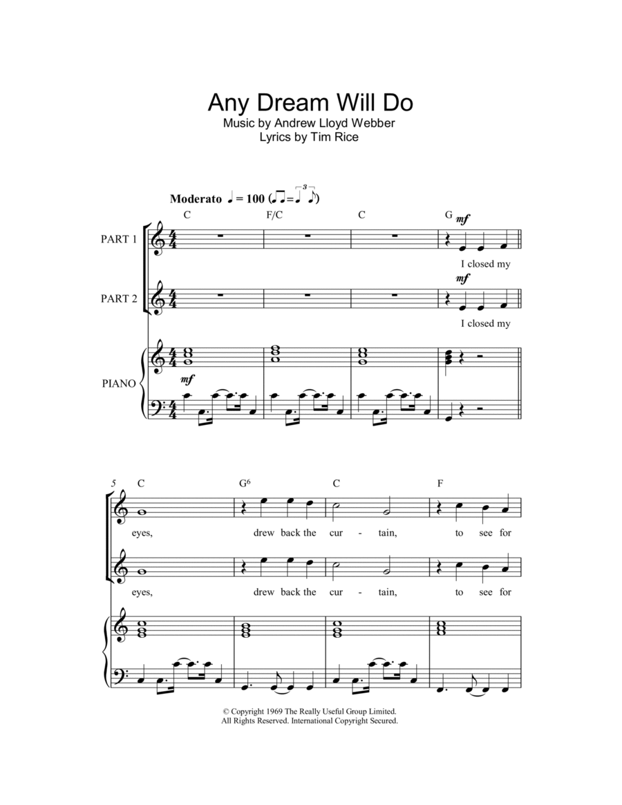 Any Dream Will Do (arr. Rick Hein)