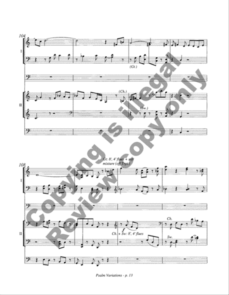 Psalm Variations Organ scores gallery preview page 10