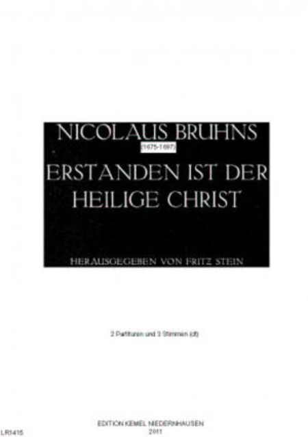 Erstanden ist der heilige Christ : Choralkantate fur zwei Tenore (Soprane), zwei Violinen und Basso continuo