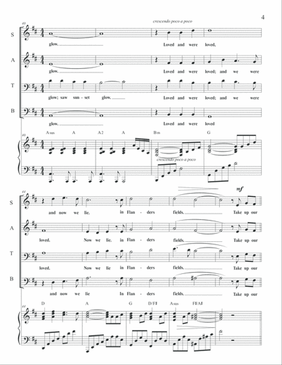 In Flanders Fields 4-Part scores gallery preview page 5