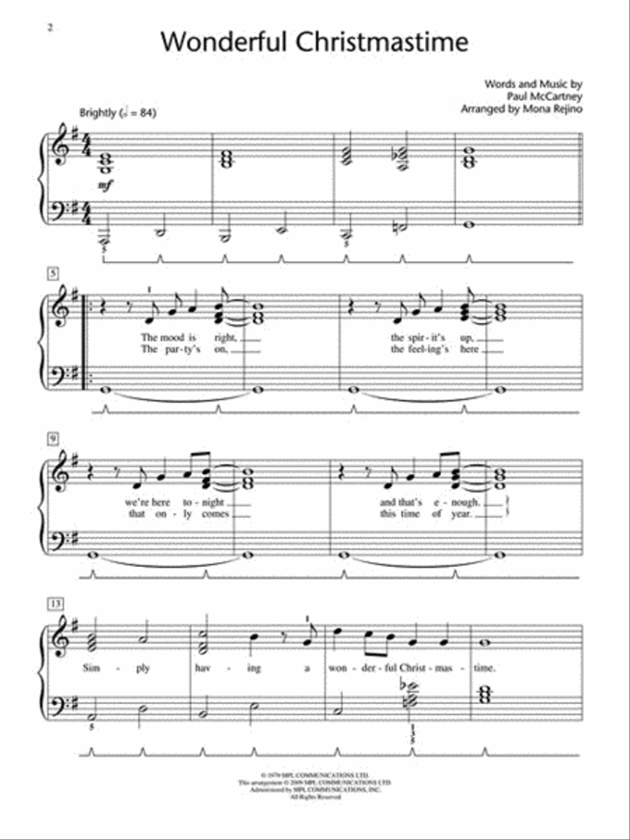 Wonderful Christmastime - Level 4 Piano Method scores gallery preview page 2
