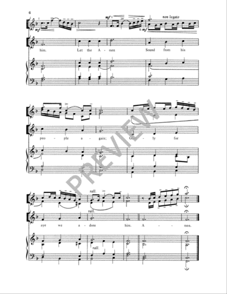 Praise to the Lord 4-Part scores gallery preview page 7
