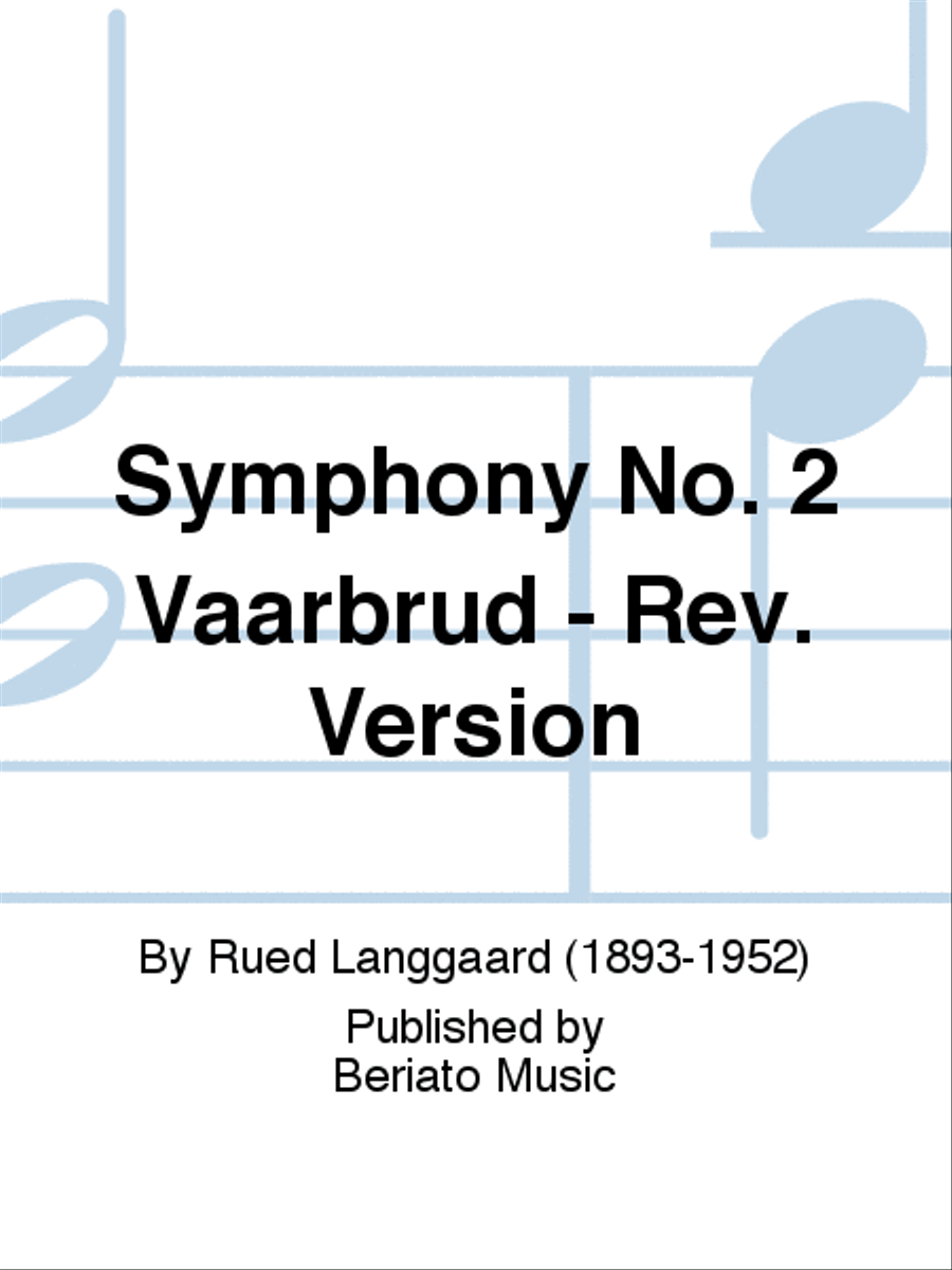 Symphony No.2 'Vaarbrud' - Rev. Version Orchestra scores gallery preview page 1