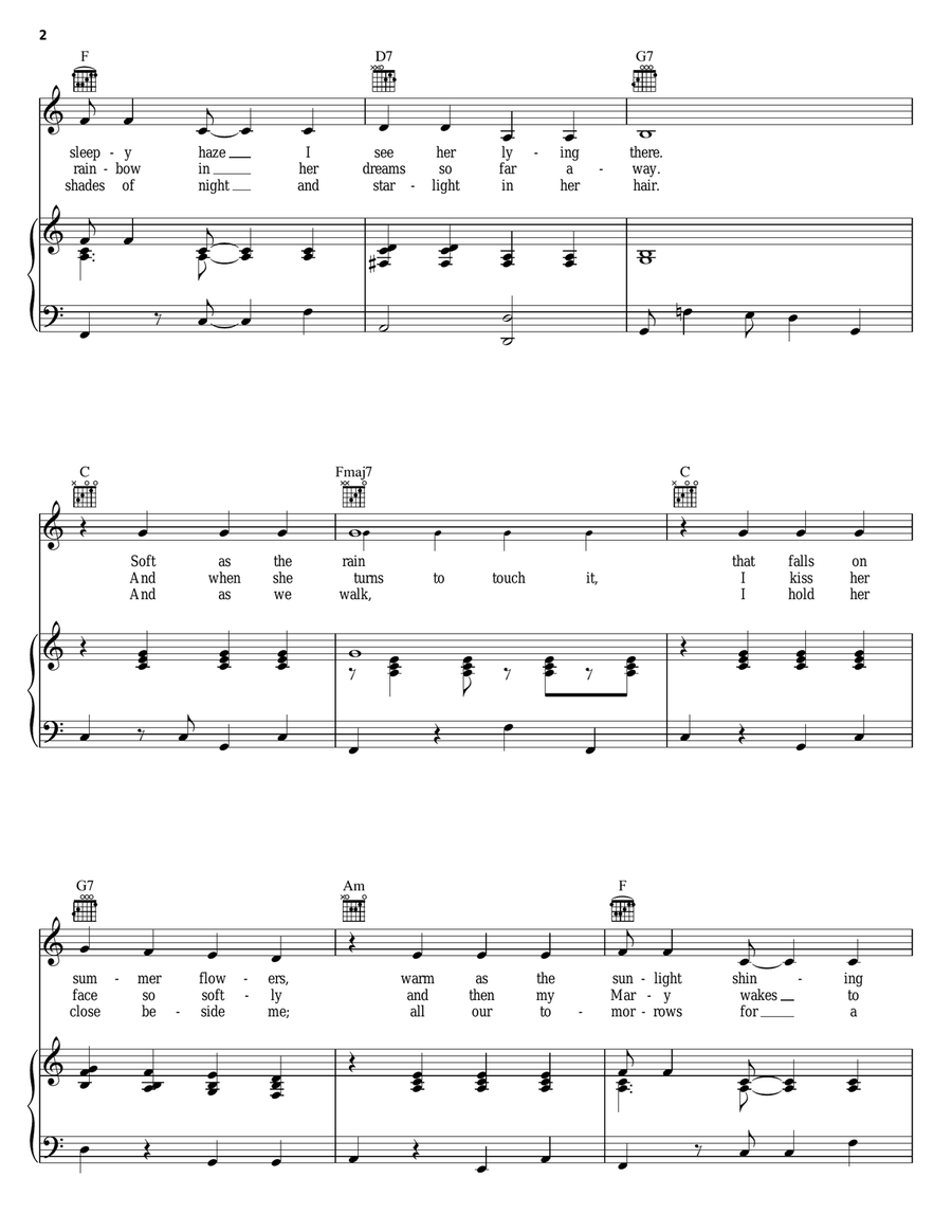 Mary In The Morning Mary In The Morning Piano, Vocal, Guitar scores gallery preview page 2