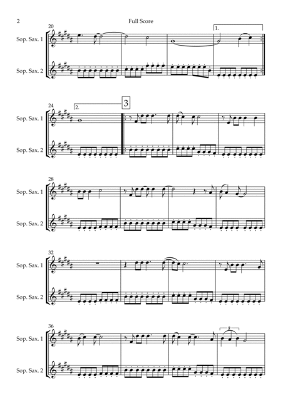City Of Blinding Lights City Of Blinding Lights Woodwind Duet scores gallery preview page 2