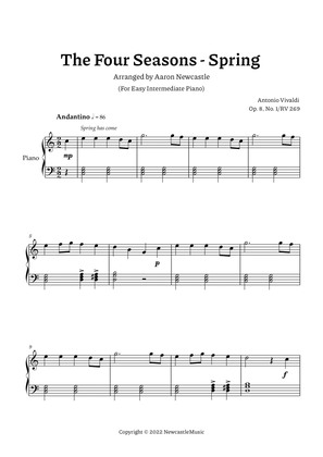 Vivaldi, Spring (The Four Seasons) | C Major — Easy Intermediate Piano