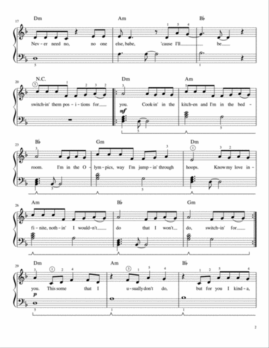 Positions Easy Piano scores gallery preview page 2