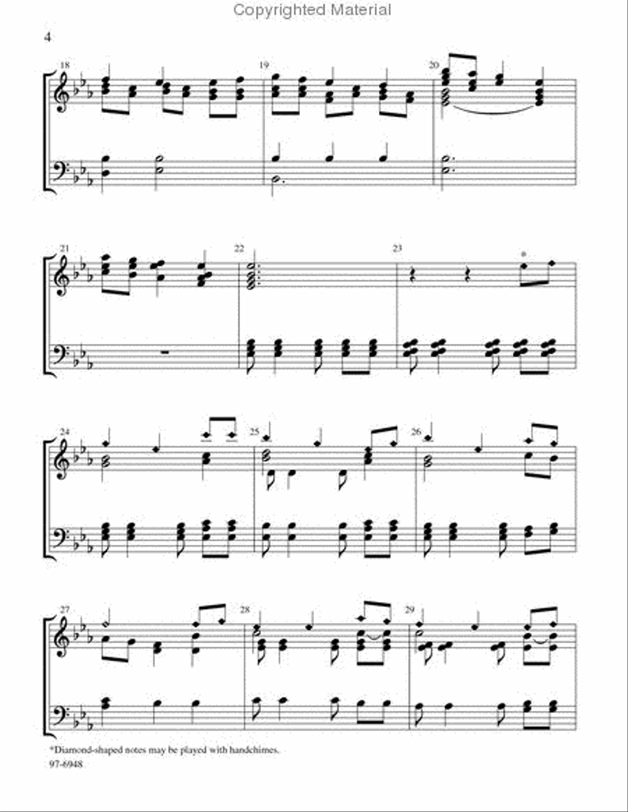Joyous Light / Holy Child within the Manger Handbell Choir scores gallery preview page 4