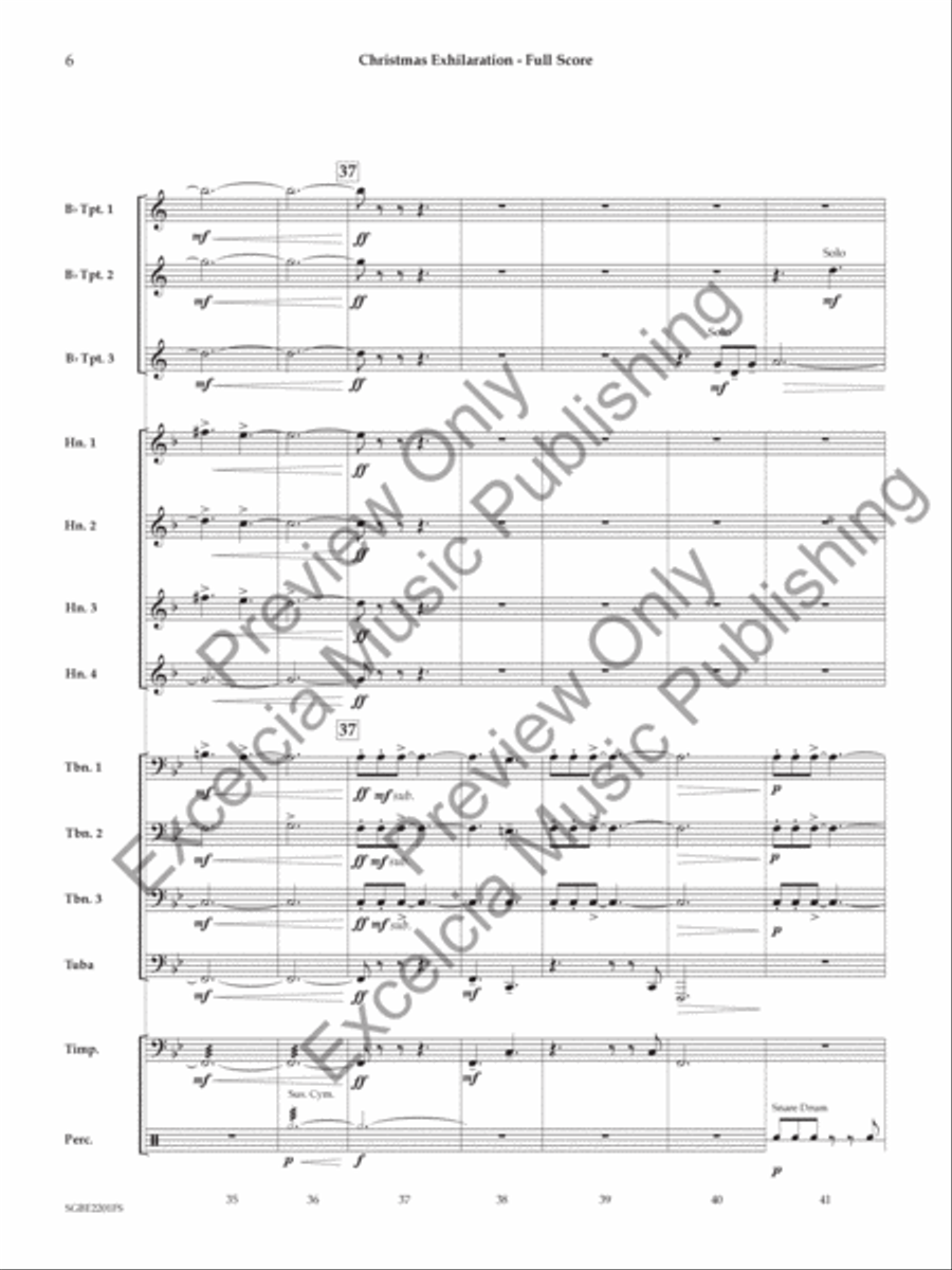 Christmas Exhilaration Small Ensemble scores gallery preview page 7