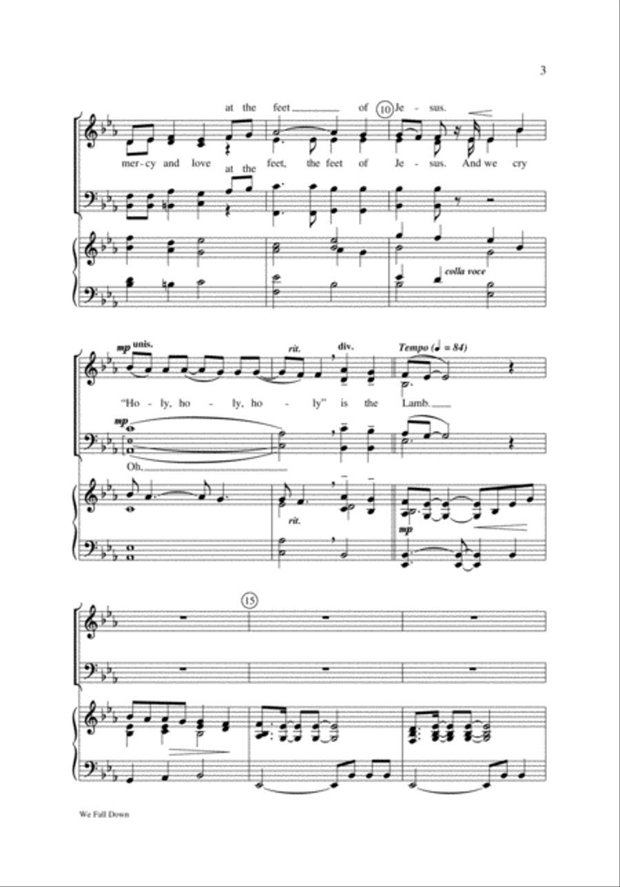 We Fall Down We Fall Down 4-Part scores gallery preview page 3