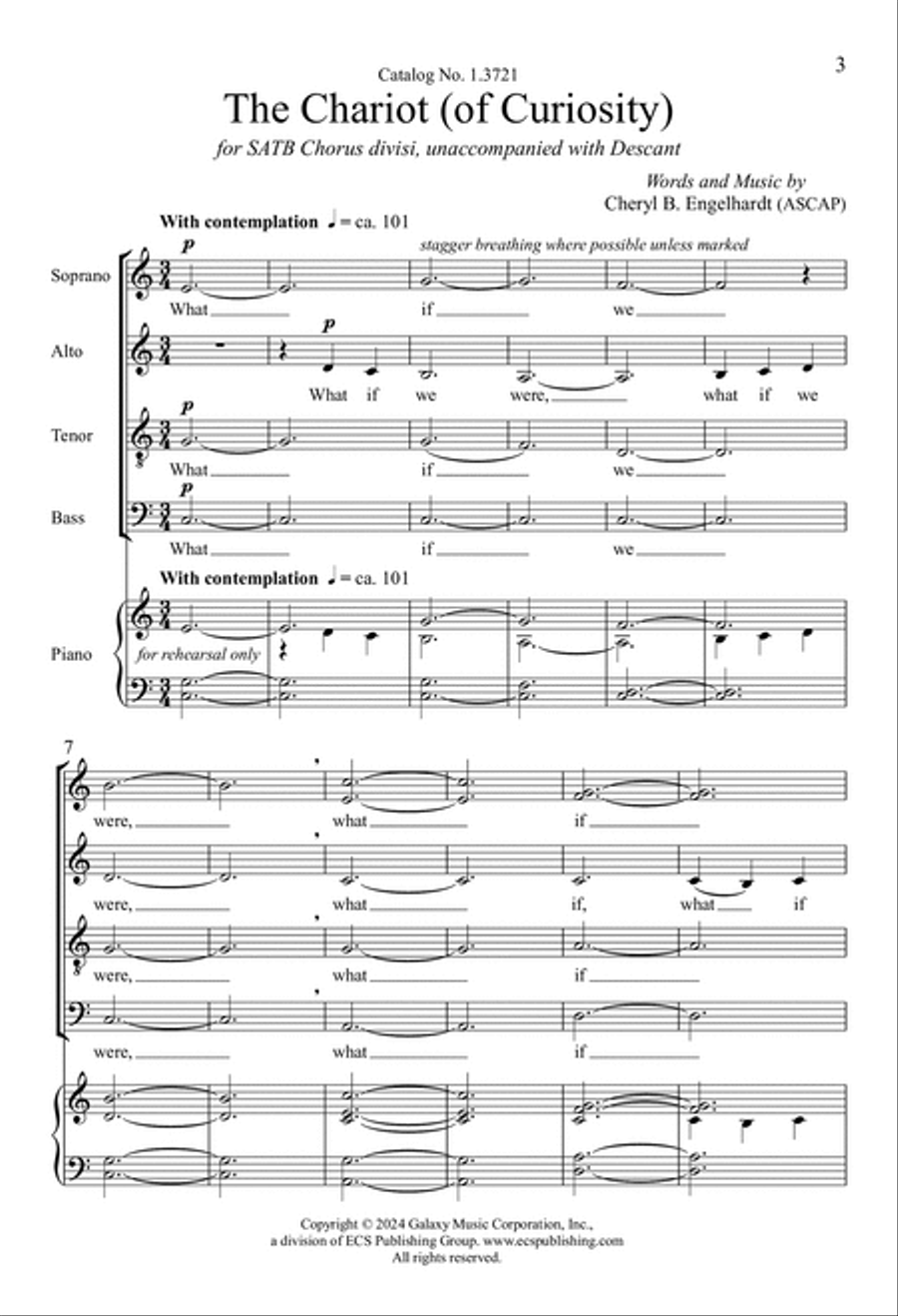 The Chariot (of Curiosity) Divisi scores gallery preview page 3