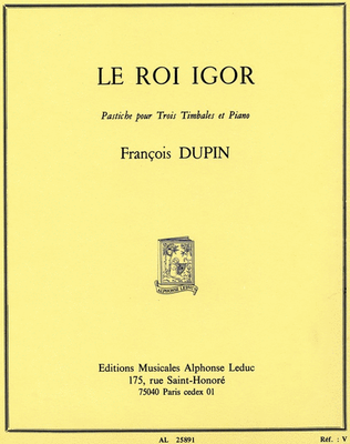 Le Roi Igor, Pastiche (percussion(s) & Piano)