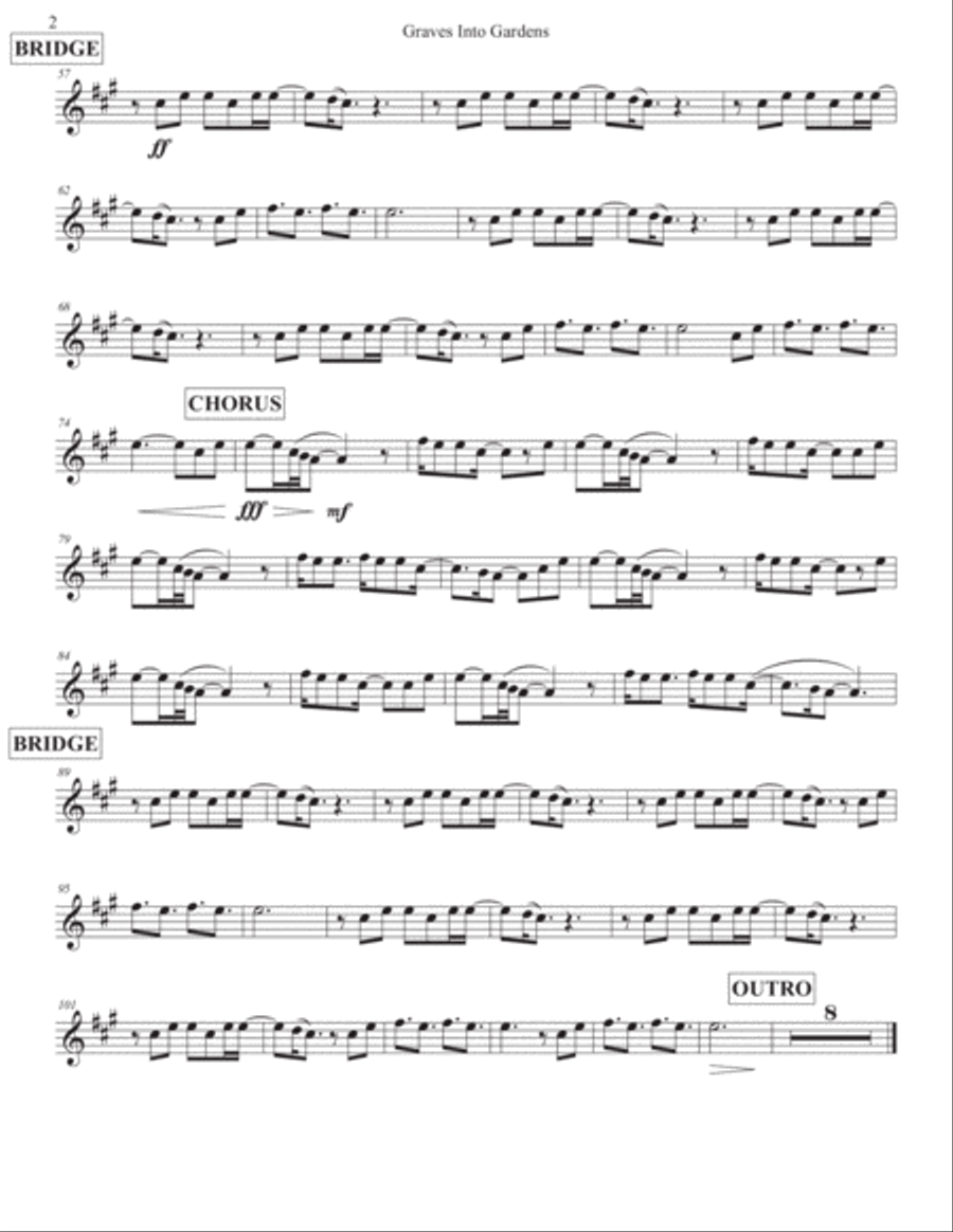 Graves Into Gardens Graves Into Gardens Baritone Saxophone scores gallery preview page 3