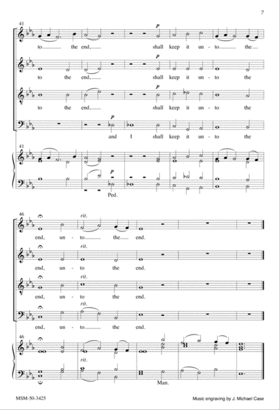 Teach Me, O Lord Teach Me, O Lord 4-Part scores gallery preview page 7