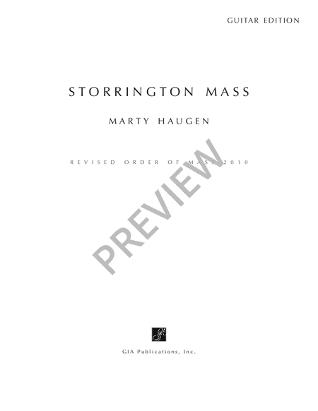 Storrington Mass - Guitar edition