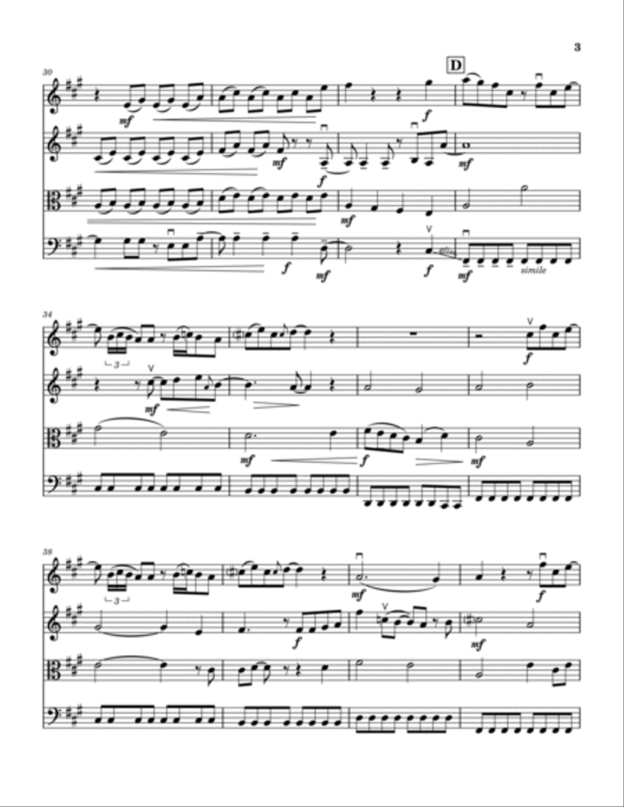 Cherry-coloured Funk String Quartet scores gallery preview page 5