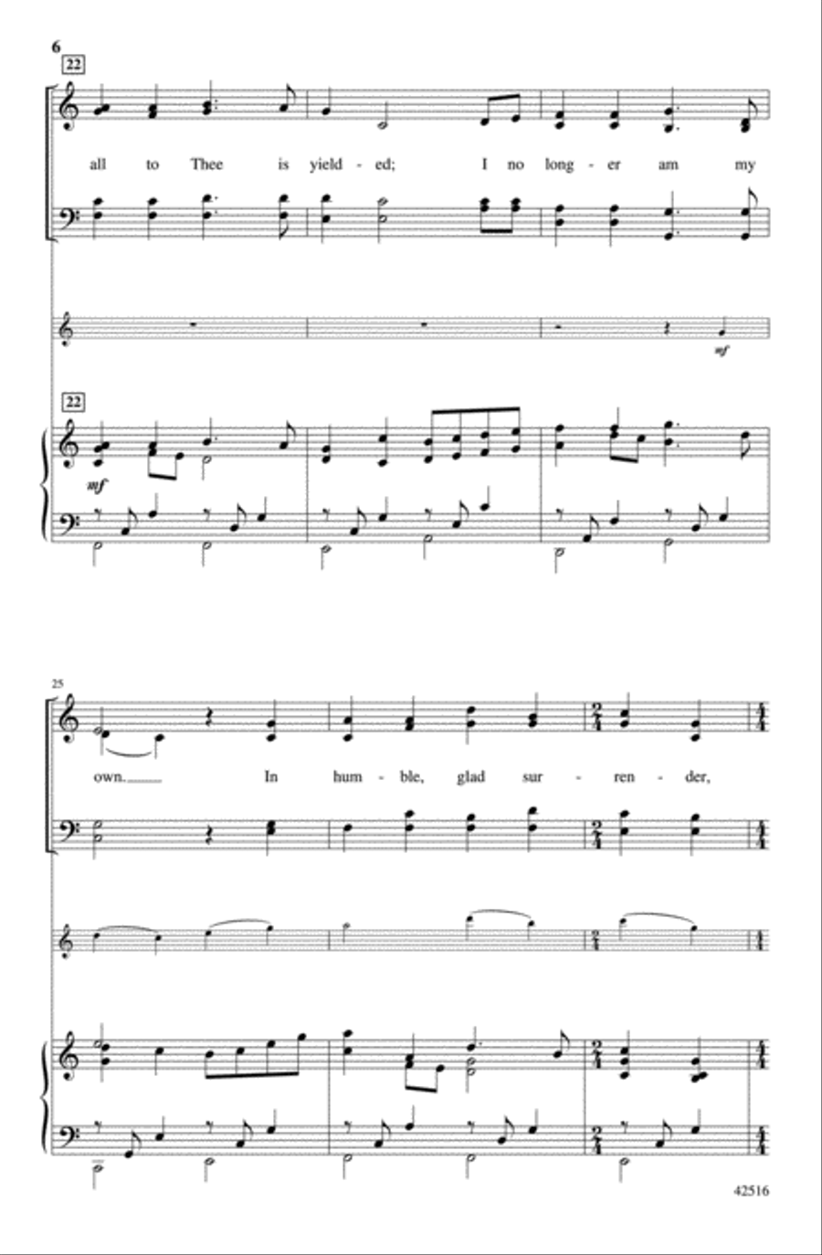 Speak, Lord, in the Stillness 4-Part scores gallery preview page 5
