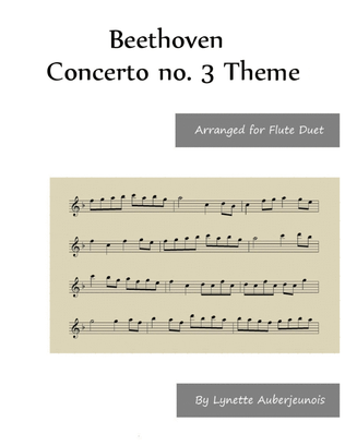 Book cover for Concerto no. 3 Theme - Flute Duet