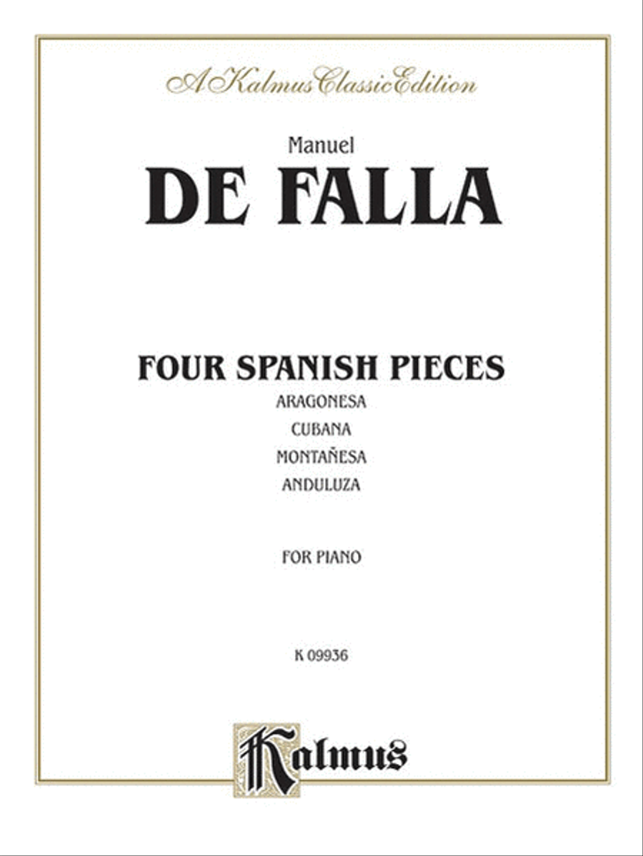Four Spanish Pieces Piano Solo scores gallery preview page 1