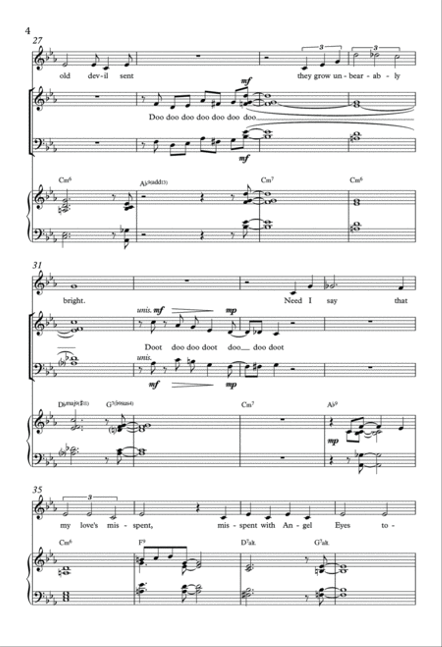 Angel Eyes 4-Part scores gallery preview page 4