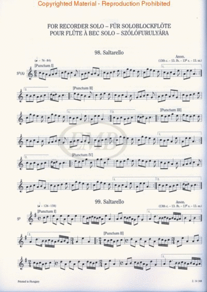 Repertoire for the Recorder – Volume 2A image number null