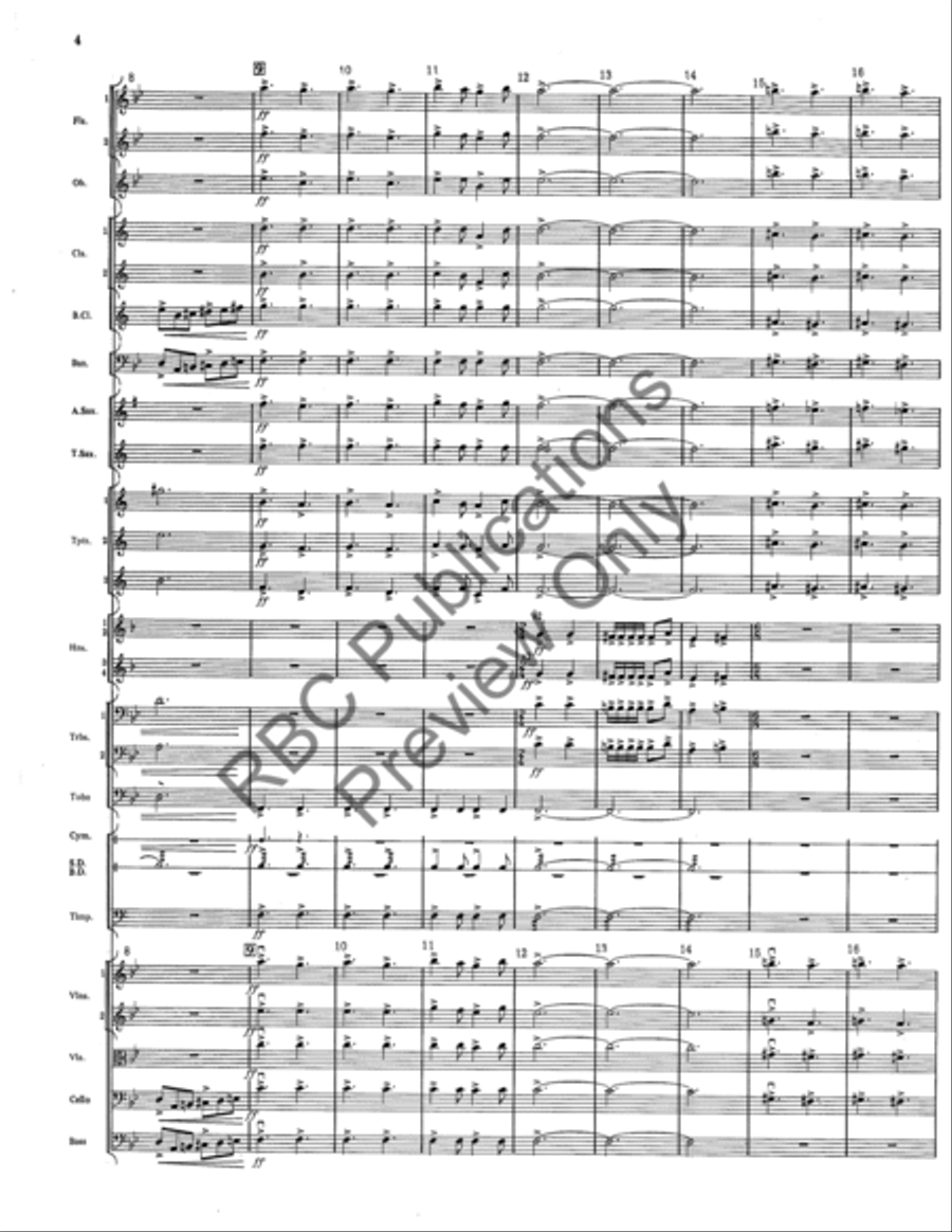 Italian Folk Fantasy (Score) Full Orchestra scores gallery preview page 4