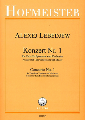 Book cover for Konzert Nr. 1 fur Tuba (Bassposaune) und Orchester / KlA