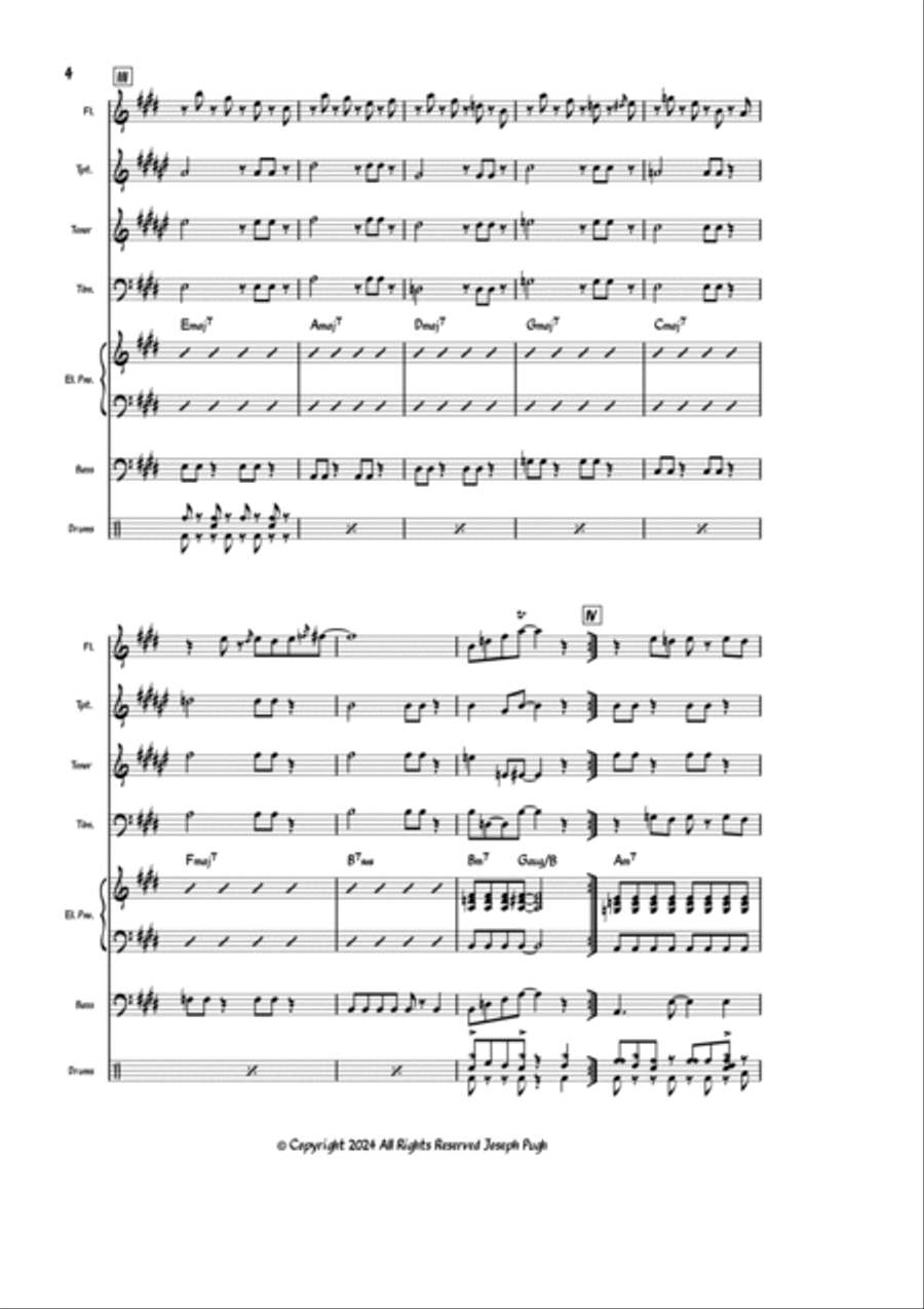 Behind The Sign (Jazz Band) Jazz Ensemble scores gallery preview page 4