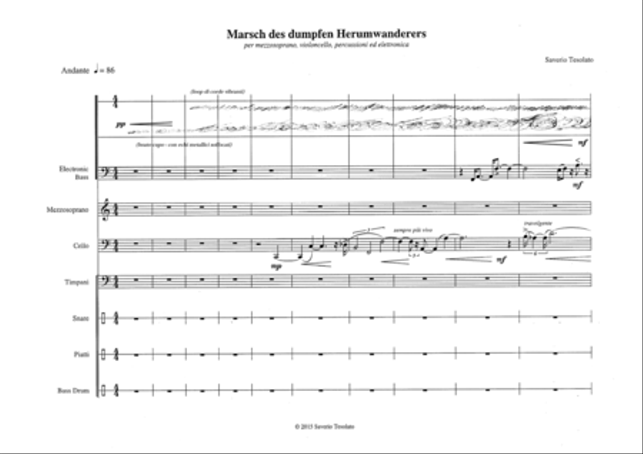 Marsch des dumpfen Herumwanderers Small Ensemble scores gallery preview page 5