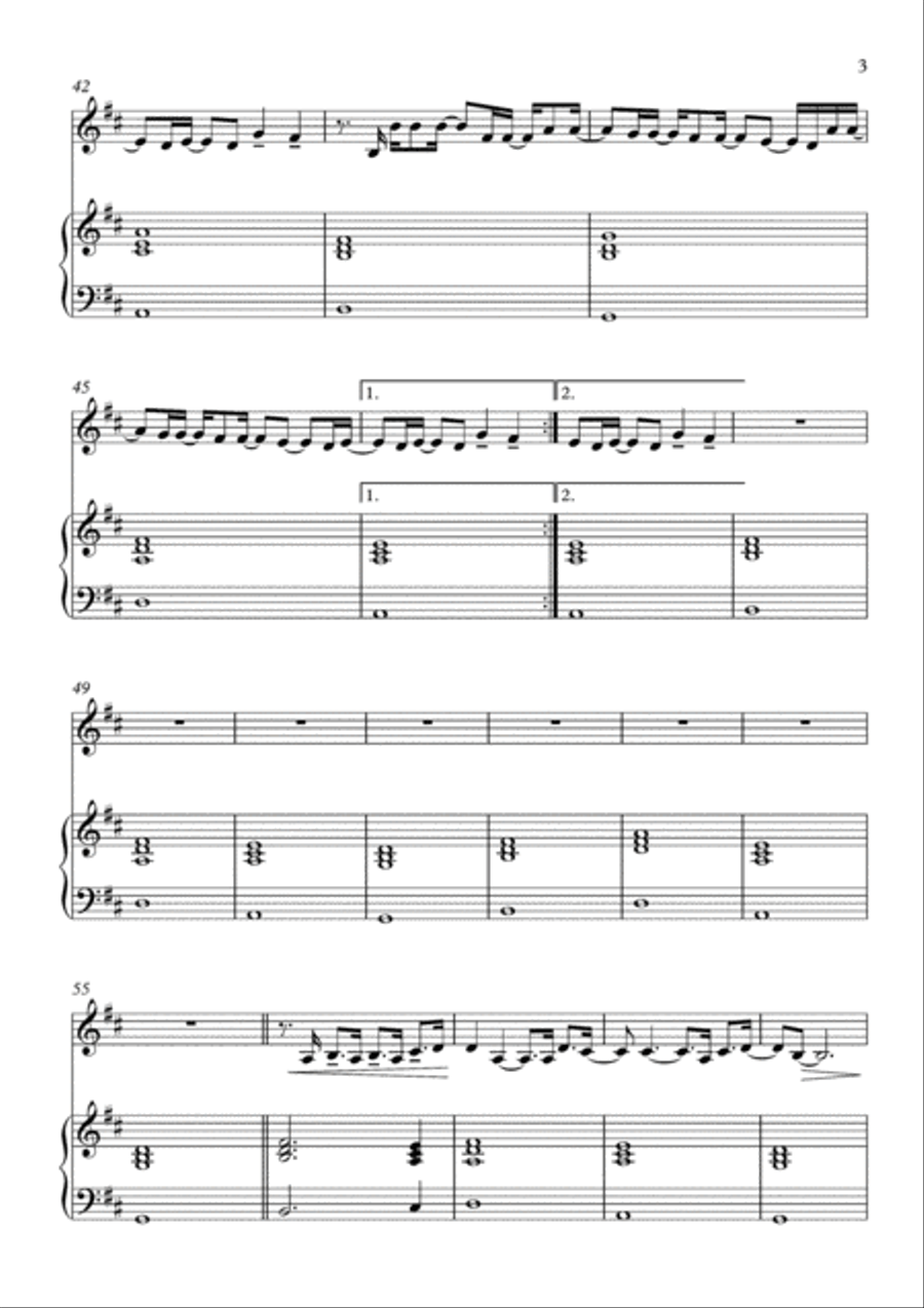 Oceans (where Feet May Fail) Tenor Saxophone scores gallery preview page 3