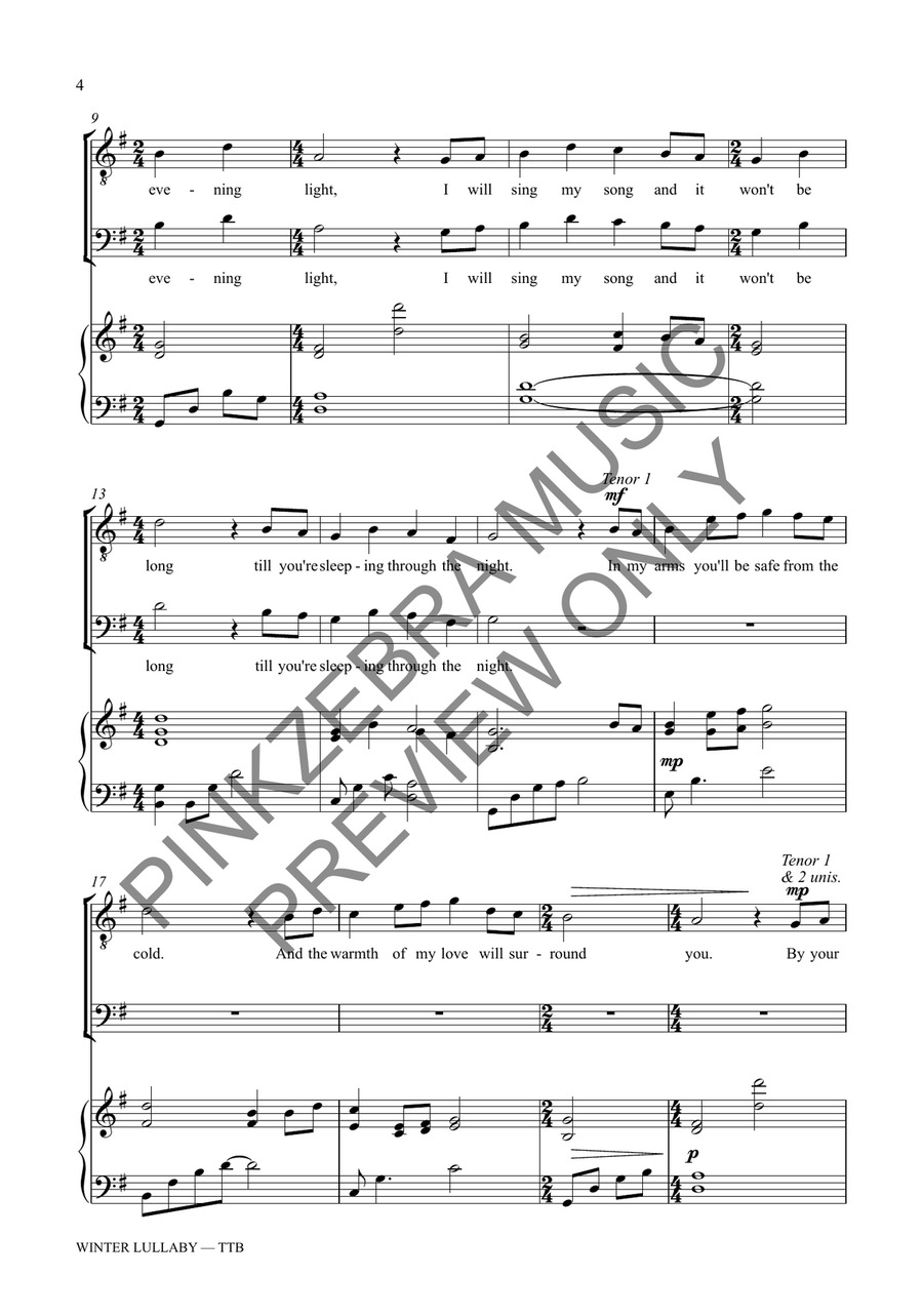 Winter Lullaby (TTB) TTB scores gallery preview page 5