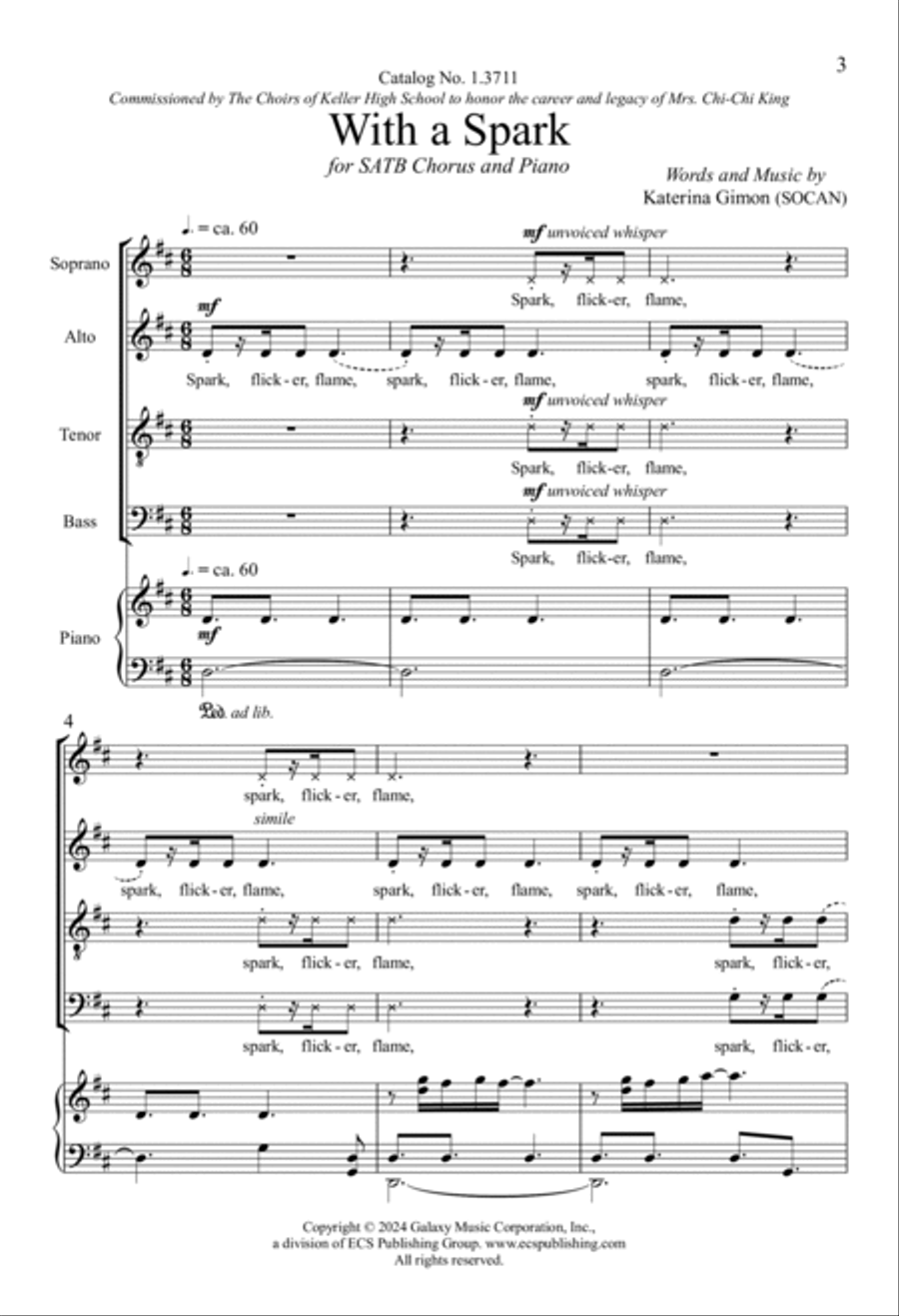 With a Spark With a Spark 4-Part scores gallery preview page 3