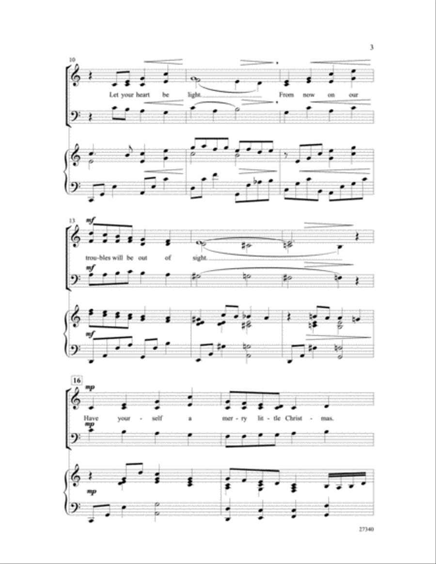 Have Yourself a Merry Little Christmas 3-Part scores gallery preview page 3