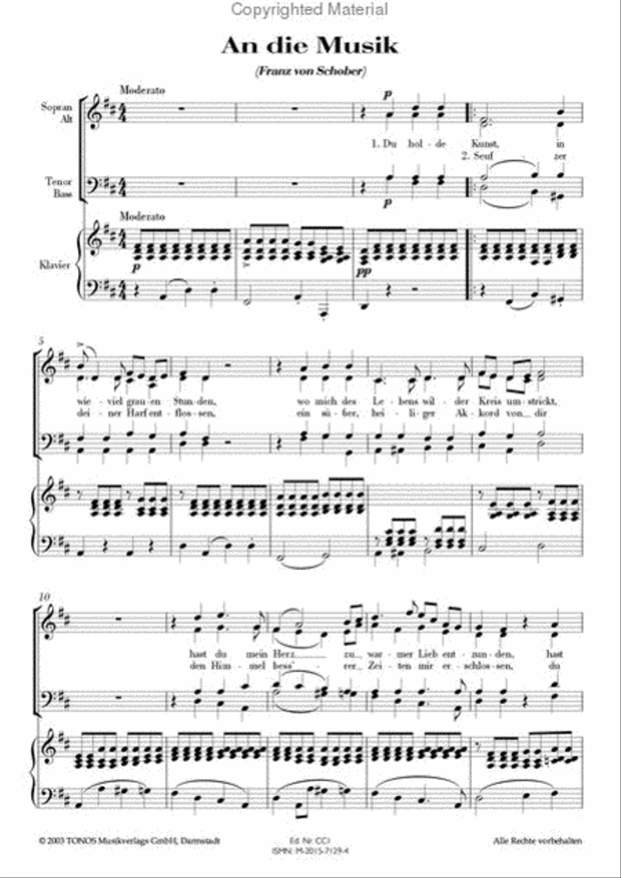 Schubert-Lieder - ClassiChor I , Neun Lieder von Franz Schubert 4-Part scores gallery preview page 2